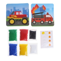 Набор для творчества &laquo;Волшебная аппликация&raquo;, пенопластовыми шариками, машинки, 3+