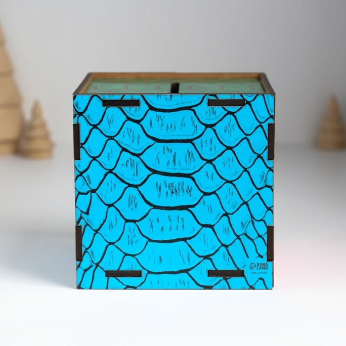 Копилка куб Копилка куб "Змея. Богатства" 10х10х10 см