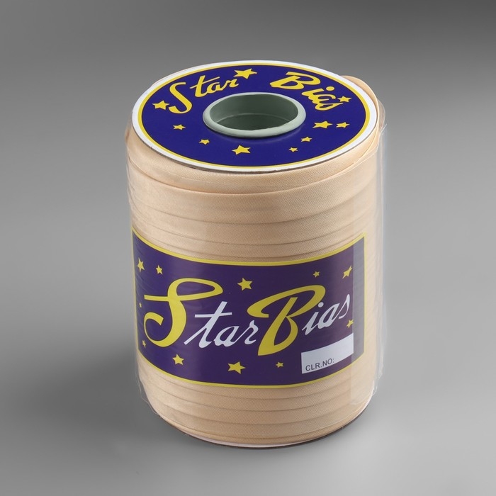 Косая бейка, атласная, 15 мм &times; 132 &plusmn; 1 м, цвет кремовый №9016