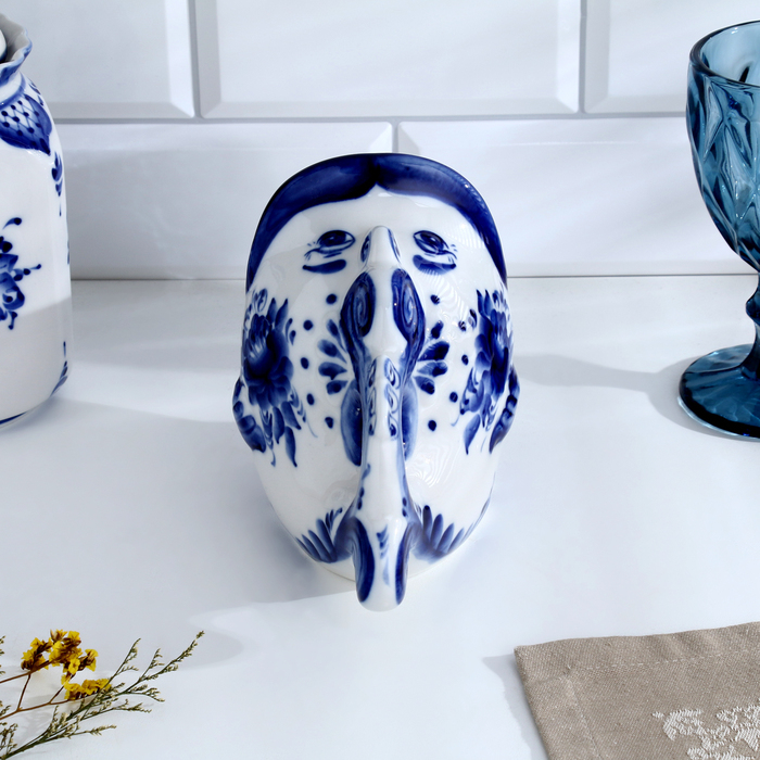 Подставка для ложек &laquo;Чудо-рыба&raquo;, 10х16,5х13,5, гжель