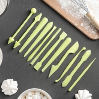 Набор для моделирования кондитерских украшений Доляна, 12 шт, цвет МИКС