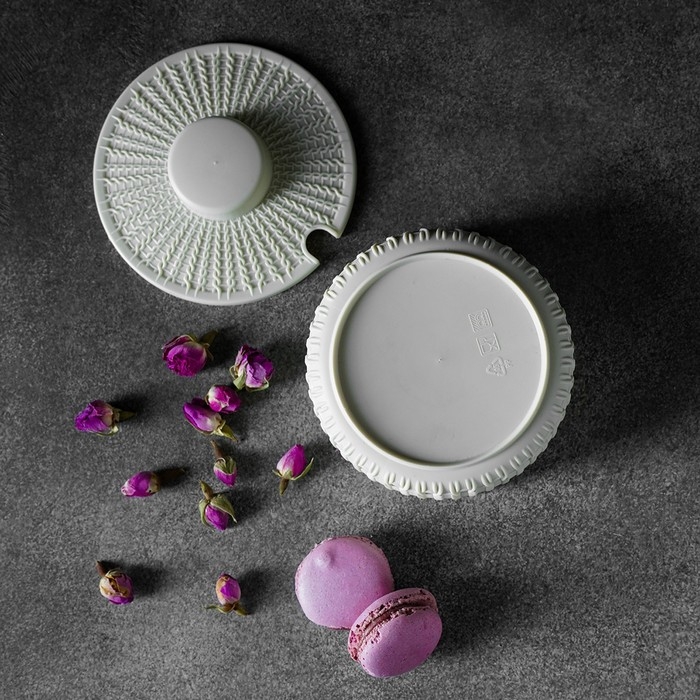 Сахарница &laquo;Вязание&raquo; 450 мл, цвет белый