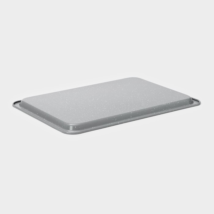 Противень Доляна &laquo;Мрамор. Прямоугольник&raquo;, 38,5&times;27,5&times;2 см, антипригарное покрытие, цвет серый