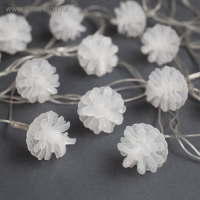 Гирлянда &laquo;Нить&raquo; 5 м с насадками &laquo;Шишки сосновые&raquo;, IP20, прозрачная нить, 20 LED, свечение мульти (RG/RB), мигание, 220 В