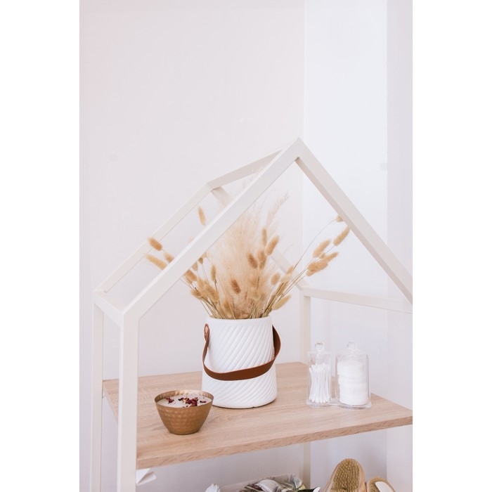 Ваза для цветов LaDо́m &laquo;Ведёрко&raquo;, 2,8 л, 18&times;16,5&times;14 см, цвет белый