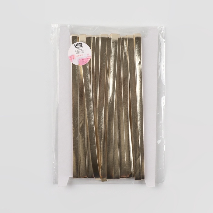 Косая бейка, кожзам, 8 мм &times; 10 &plusmn; 1 м, цвет бежевый