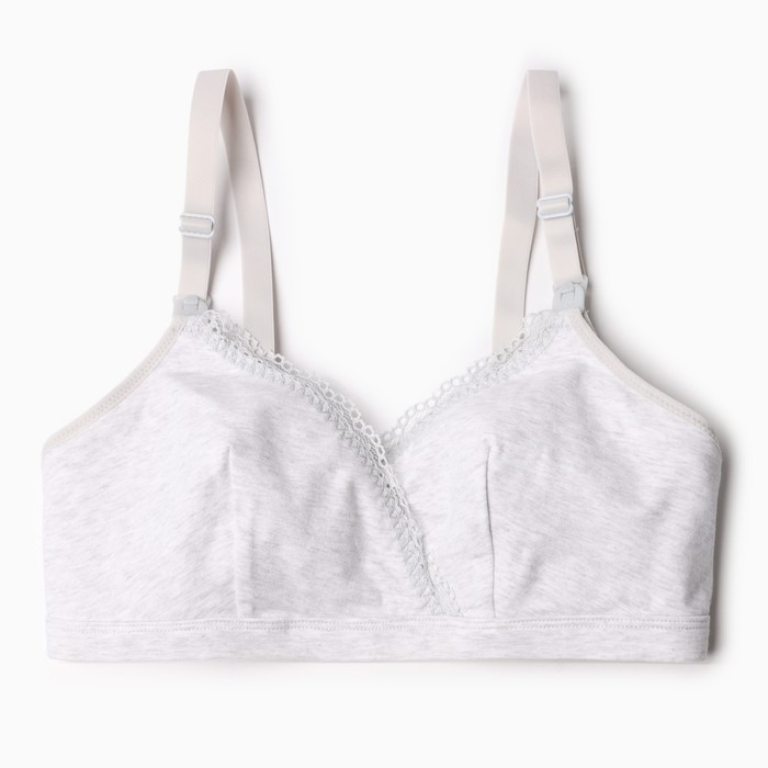 Бюстгальтер женский для кормления, цвет серый меланж, размер 75B