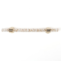 Ручка скоба CAPPIO PK106, м/о 128 мм, D=12 мм, пластик, цвет прозрачно-золтой/золото Ручка скоба CAPPIO PK106, м/о 128 мм, D=12 мм, пластик, цвет прозрачно-золтой/золото