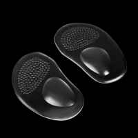 Полустельки для обуви, с протектором, на клеевой основе, силиконовые, 10,5 &times; 6,5 см, пара, цвет прозрачный