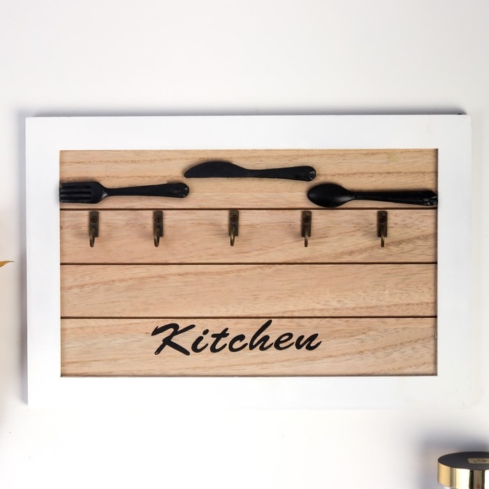 Крючки декоративные дерево Крючки декоративные дерево "Столовые приборы" 20х30 см