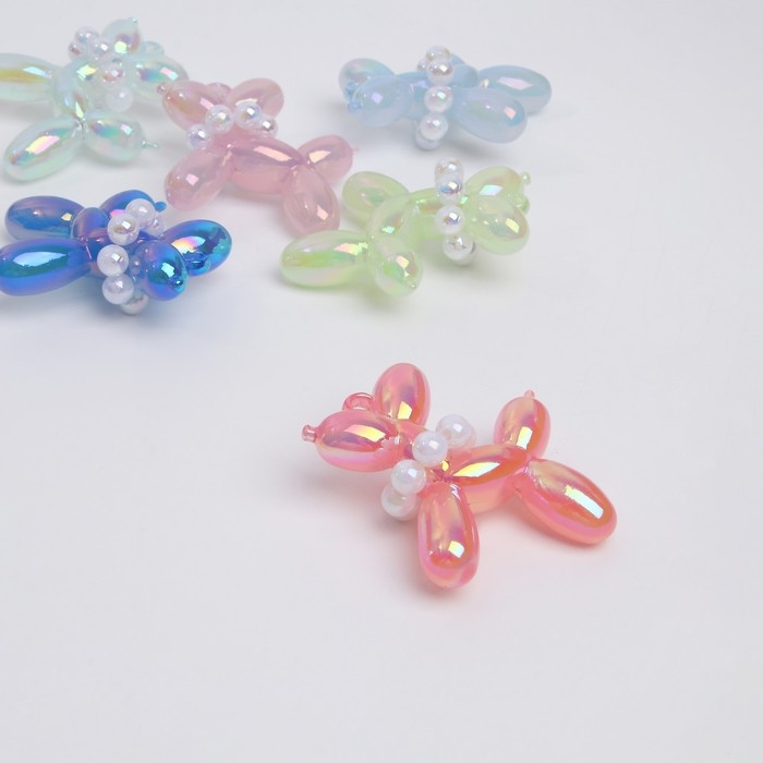 Подвеска &laquo;Собачка&raquo; прозрачная, набор 10 шт., цвет МИКС