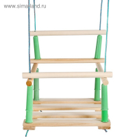Качели подвесные, деревянные, сиденье 33&times;22см, МИКС