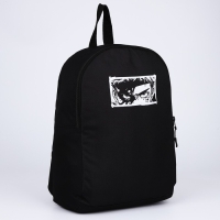 Рюкзак школьный текстильный «Аниме», 38х14х27 см, цвет чёрный Рюкзак школьный текстильный «Аниме», 38х14х27 см, цвет чёрный