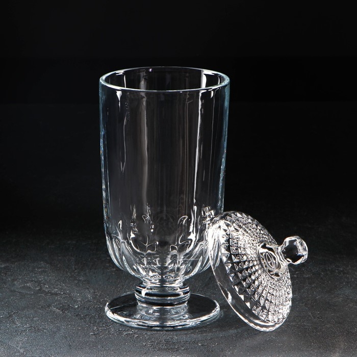 Конфетница &laquo;Фрост&raquo;, 700 мл, 10&times;24 см, стекло, прозрачная