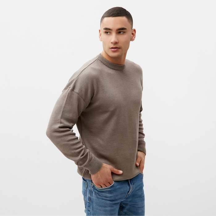 Джемпер мужской MINAKU: Casual Collection цвет тауп, р-р 54 Джемпер мужской MINAKU: Casual Collection цвет тауп, р-р 54