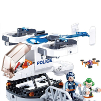 Конструктор Полиция &laquo;Вертолет&raquo;, 161 деталь