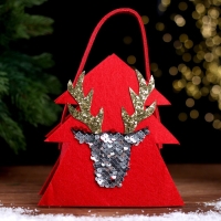 Новогодняя корзинка для декора &laquo;Олень&raquo; 16 &times; 10,5 &times; 19 см