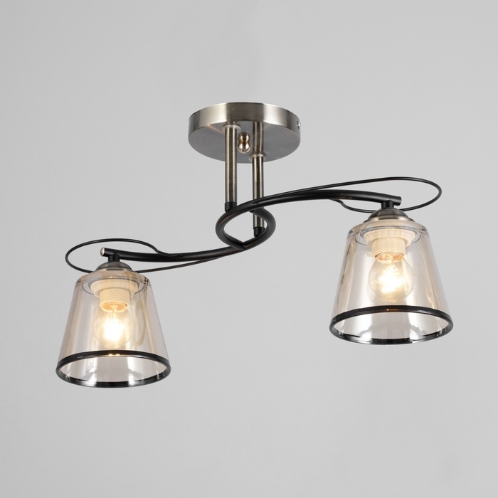 Люстра "Каэль" 2хЕ27 40Вт черно-бронзовый 40х28 см