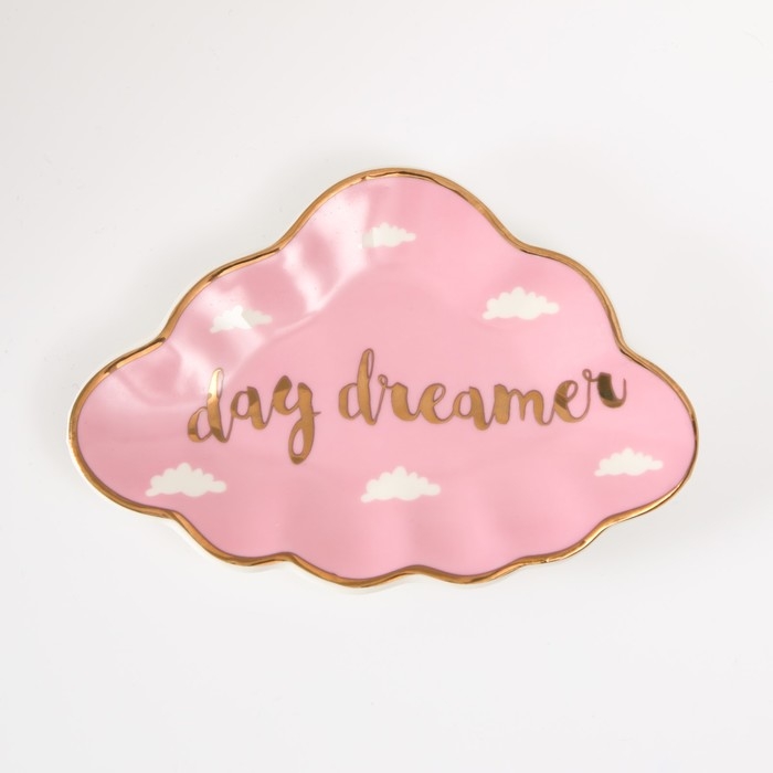 Сувенир керамика подставка под кольца Сувенир керамика подставка под кольца "Розовое облачко" 1,6х8х12 см