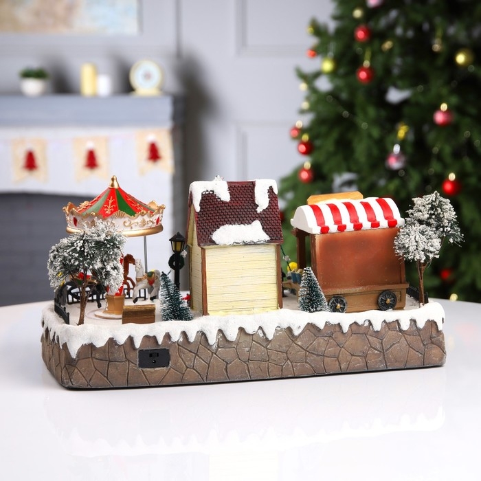 Светодиодная фигура «Рождественский парк» 43 × 23 × 22 см, полистоун, батарейки ААх3 (не в комплекте), USB, свечение мульти Светодиодная фигура «Рождественский парк» 43 × 23 × 22 см, полистоун, батарейки ААх3 (не в комплекте), USB, свечение мульти