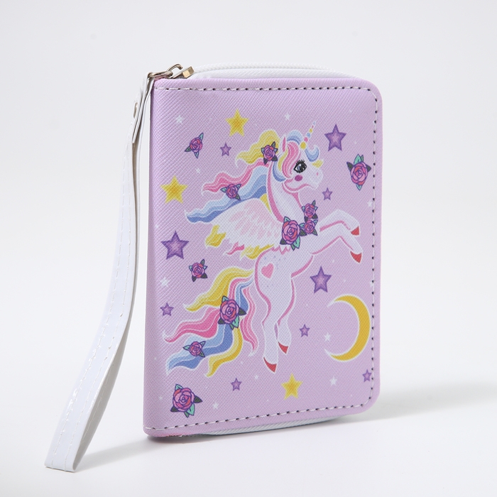 Кошелёк детский на молнии «Выбражулька», цвет сиреневый Кошелёк детский на молнии «Выбражулька», цвет сиреневый