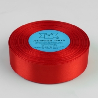 Лента атласная, 25 мм &times; 33 &plusmn; 2 м, цвет красный №111