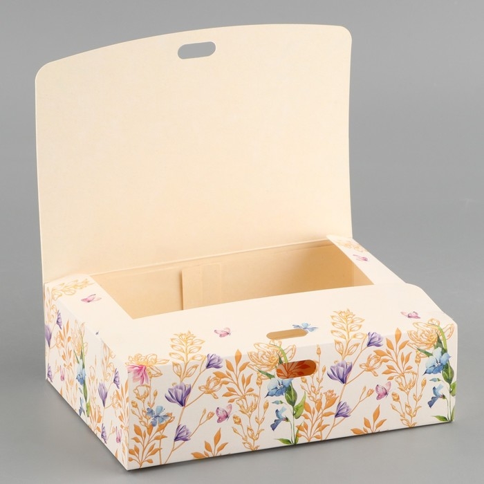 Коробка подарочная, упаковка, &laquo;С 8 марта!&raquo;, 16,5 х 12,5 х 5 см, БЕЗ ЛЕНТЫ