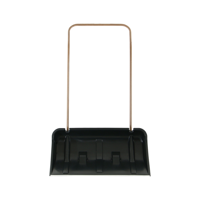 Движок пластиковый, на колёсах, размер ковша 43 &times; 75 см, металлическая планка, с быстросъёмной ручкой, чёрный