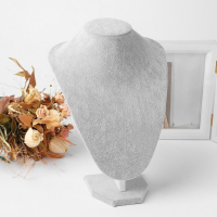 Бюст для украшений, 24&times;19&times;35 см, h=35 см, цвет серый