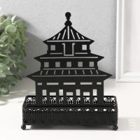 Подставка интерьерная металл "Дворец" чёрный 6,3х14,5х18,5 см Подставка интерьерная металл "Дворец" чёрный 6,3х14,5х18,5 см