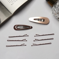 Невидимка для волос «Адель» (набор 10 шт) 5 см, бронза Невидимка для волос «Адель» (набор 10 шт) 5 см, бронза