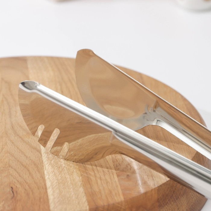 Щипцы кухонные Доляна &laquo;Краски&raquo;, 27,5&times;6 см, 201 сталь, цвет красный