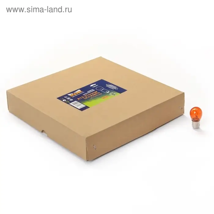 Автолампа 61218ORANGE &laquo;Маяк&raquo;, 12 в, P21 BAU15S, смещённый цоколь, 1 шт