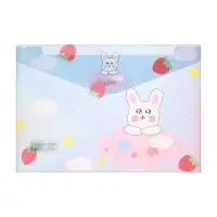 Папка-конверт на кнопке, А4, 150 мкм, "Зверушки", МИКС