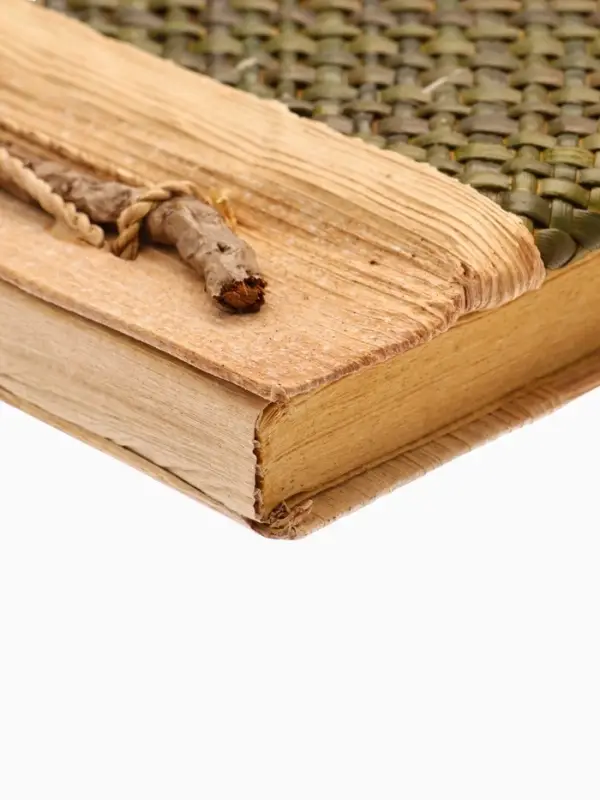 Записная книжка плетеная, 48 листов, 17х22х2 см, цв. бежево-бирюзовый