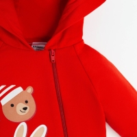 Комбинезон с капюшоном Крошка Я &laquo;Новогодние зверята&raquo;, рост 74-80 см, цвет красный