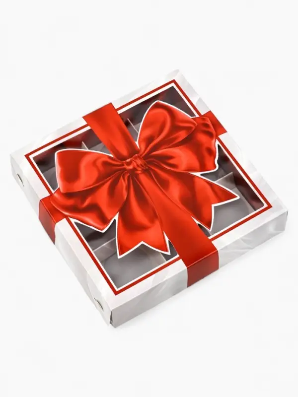 Коробка под 9 конфет со скретч-слоем &laquo;Бант&raquo;, 14.5 х 14.5 х 3.5 см