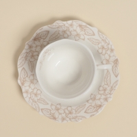 Чайная пара SL Home &laquo;Аманде&raquo;, чашка 220 мл, блюдце 17&times;17&times;2 см, фарфор, белая