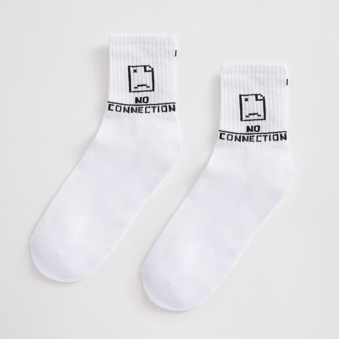 Носки MINAKU &laquo;Game over&raquo;, цвет белый, размер 38-39 (25 см)