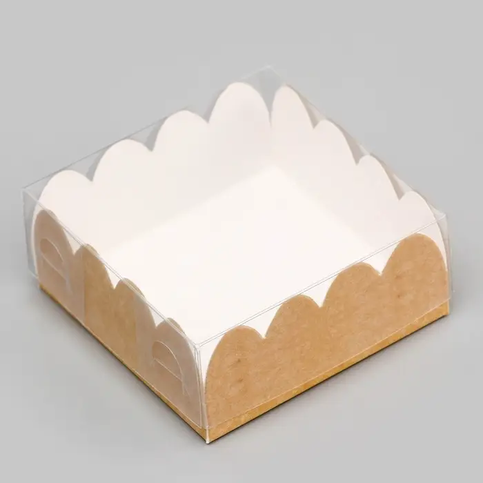 Коробка для печенья, крафт, 7&times;7&times;3 см