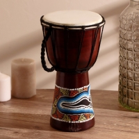 Сувенирный музыкальный инструмент "Барабан Джембе узорчатый" 30х16х16 см МИКС Сувенирный музыкальный инструмент "Барабан Джембе узорчатый" 30х16х16 см МИКС