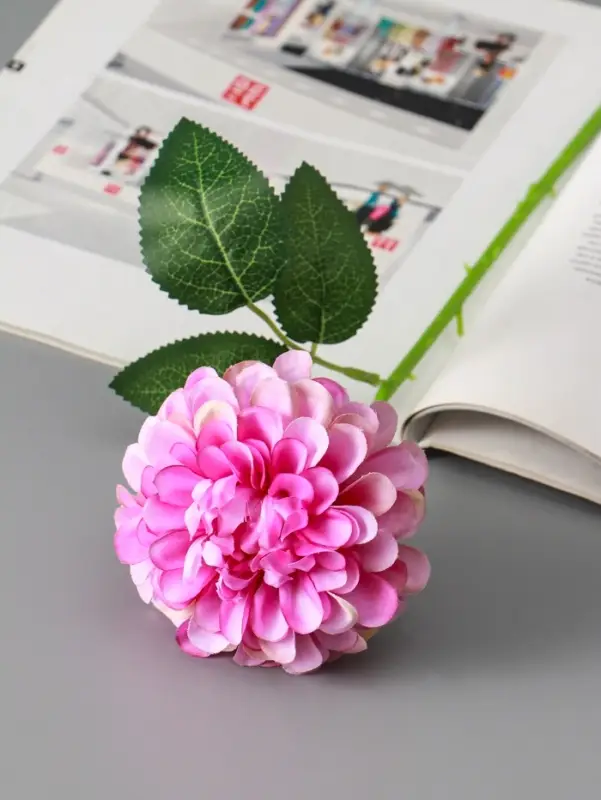 Цветы искусственные "Хризантема Амадея" d-9 см 46 см, сиреневый