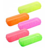 Пенал-футляр пластиковый 90х217х43 мм &laquo;Стамм&raquo; Creative, вместимость 36 стандартных карандаша, микс