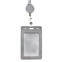 Бейдж-карман вертикальный кожзам, внешний 110x68мм, внутренний 85x54мм, лента 80x1,2см, серый. Бейдж-карман вертикальный кожзам, внешний 110x68мм, внутренний 85x54мм, лента 80x1,2см, серый.