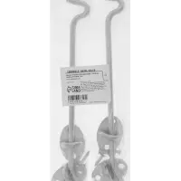 Крючок ветровой LOCKLAND KV001, L=200 мм, нержа, цвет хром, 2 шт