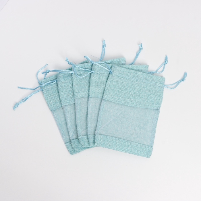 Льняной мешочек для хранения украшений, подарков, трав, 10 х 14 см, набор из 5 штук Льняной мешочек для хранения украшений, подарков, трав, 10 х 14 см, набор из 5 штук