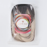 Парик искусственный, имитация кожи, 60 см, 160 гр, цвет омбре русый/блонд