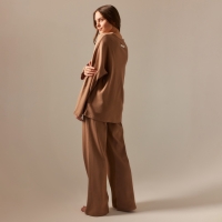 Костюм домашний женский (рубашка и брюки) SL HOME р. XL, кофейный Костюм домашний женский (рубашка и брюки) SL HOME р. XL, кофейный