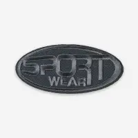 Термоаппликация Sport, 7.2&times;3.2 см, серая