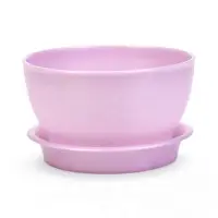 Горшок для цветов с поддоном 0,5 л d12,5см h7 см "Фиалочка" сиреневый